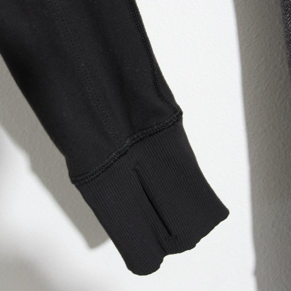 Lululemon Nice Asana Jacket Herringbone Heathered Slate Black Full Zip Luon Sz 6 - Picture 8 of 15